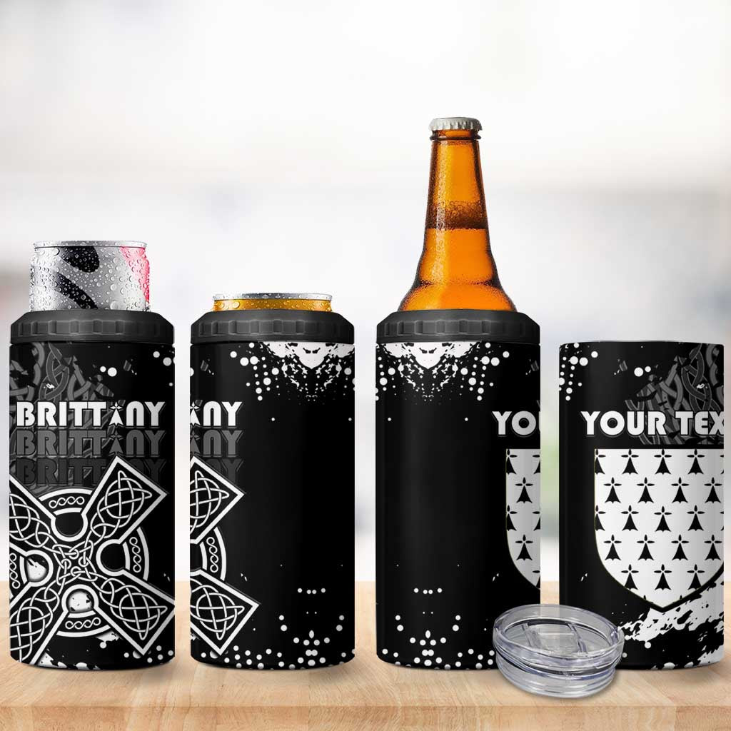 Personalized Brittany Celtic Cross 4 in 1 Can Cooler Tumbler With Celtic Knotwork - Wonder Print Shop