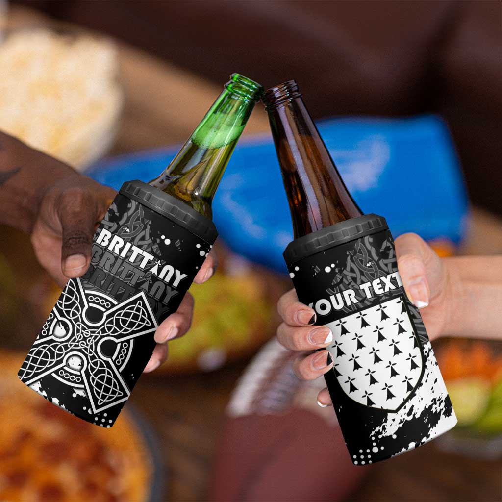 Personalized Brittany Celtic Cross 4 in 1 Can Cooler Tumbler With Celtic Knotwork - Wonder Print Shop