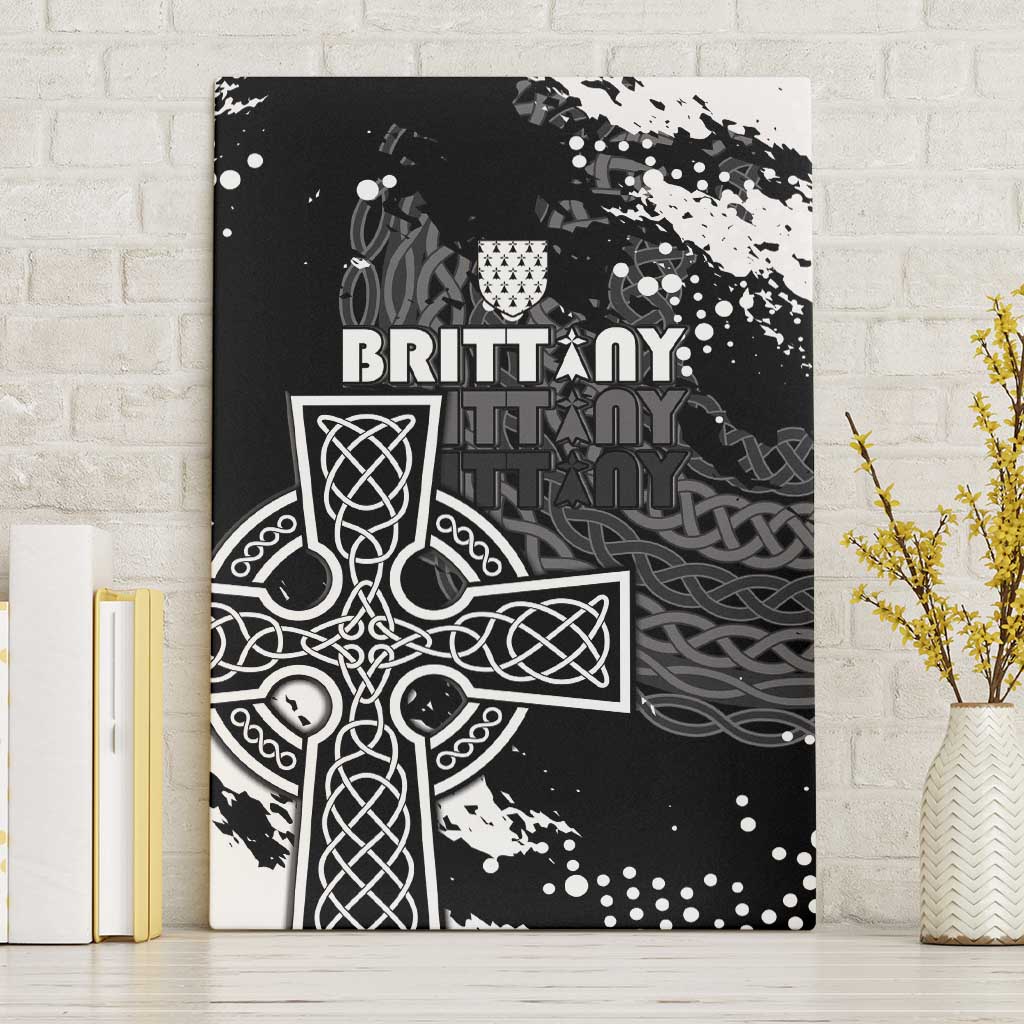 Brittany Celtic Cross Canvas Wall Art With Celtic Knotwork - Wonder Print Shop