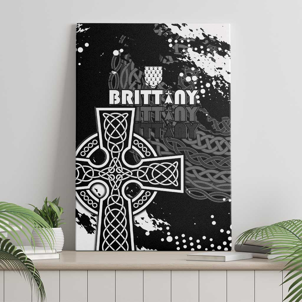 Brittany Celtic Cross Canvas Wall Art With Celtic Knotwork - Wonder Print Shop