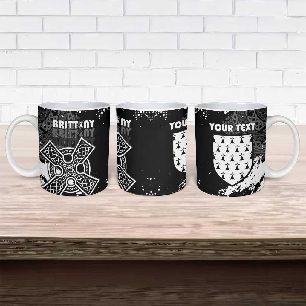 Personalized Brittany Celtic Cross Ceramic Mug With Celtic Knotwork - Wonder Print Shop