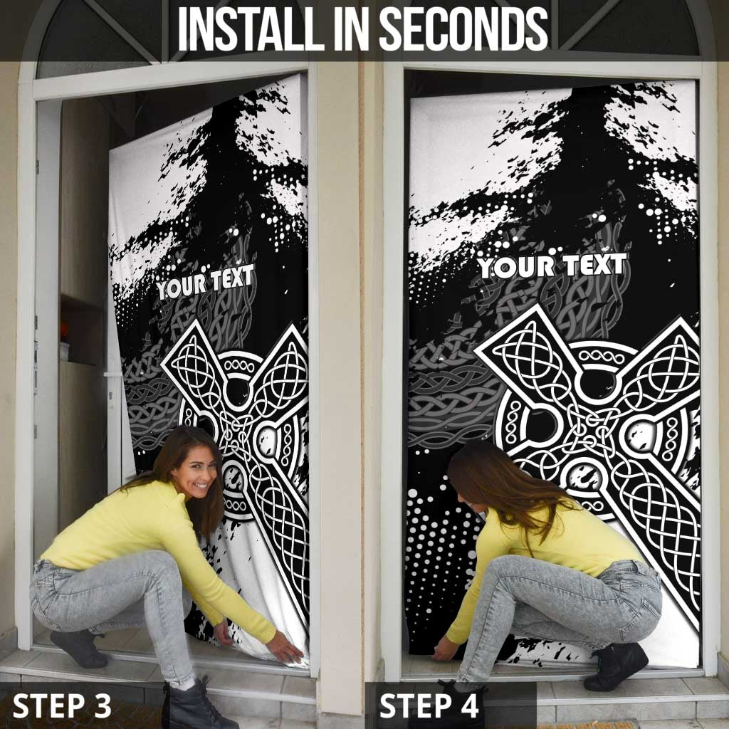 Brittany Celtic Cross Door Cover With Celtic Knotwork - Wonder Print Shop