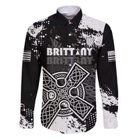 Personalized Brittany Celtic Cross Family Matching Long Sleeve Bodycon Dress and Hawaiian Shirt With Celtic Knotwork - Wonder Print Shop
