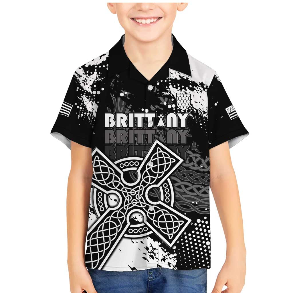Personalized Brittany Celtic Cross Family Matching Mermaid Dress and Hawaiian Shirt With Celtic Knotwork - Wonder Print Shop