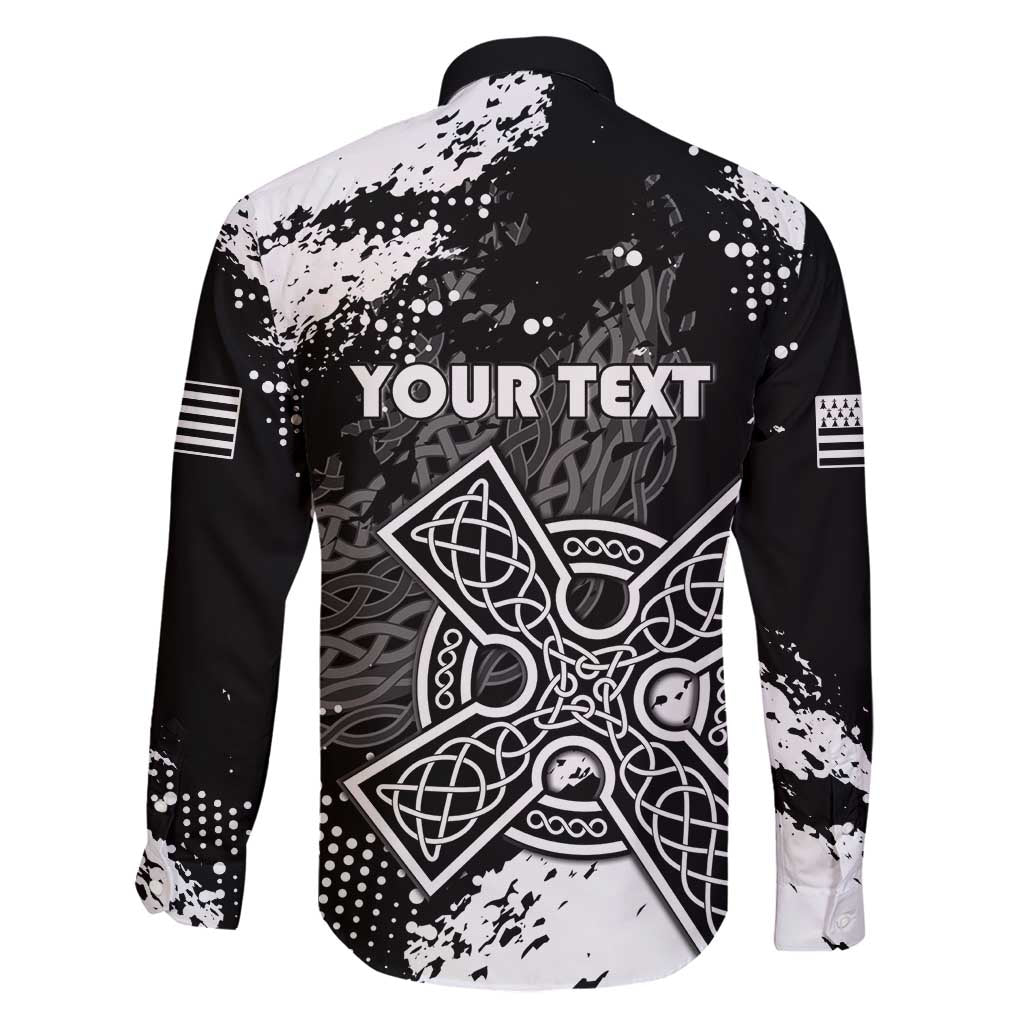 Personalized Brittany Celtic Cross Family Matching Off Shoulder Short Dress and Hawaiian Shirt With Celtic Knotwork - Wonder Print Shop