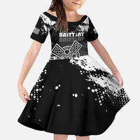 Personalized Brittany Celtic Cross Family Matching Short Sleeve Bodycon Dress and Hawaiian Shirt With Celtic Knotwork - Wonder Print Shop