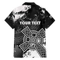 Personalized Brittany Celtic Cross Family Matching Short Sleeve Bodycon Dress and Hawaiian Shirt With Celtic Knotwork - Wonder Print Shop