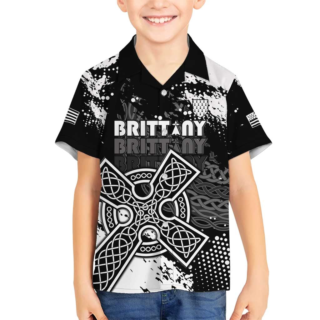Personalized Brittany Celtic Cross Family Matching Tank Maxi Dress and Hawaiian Shirt With Celtic Knotwork - Wonder Print Shop