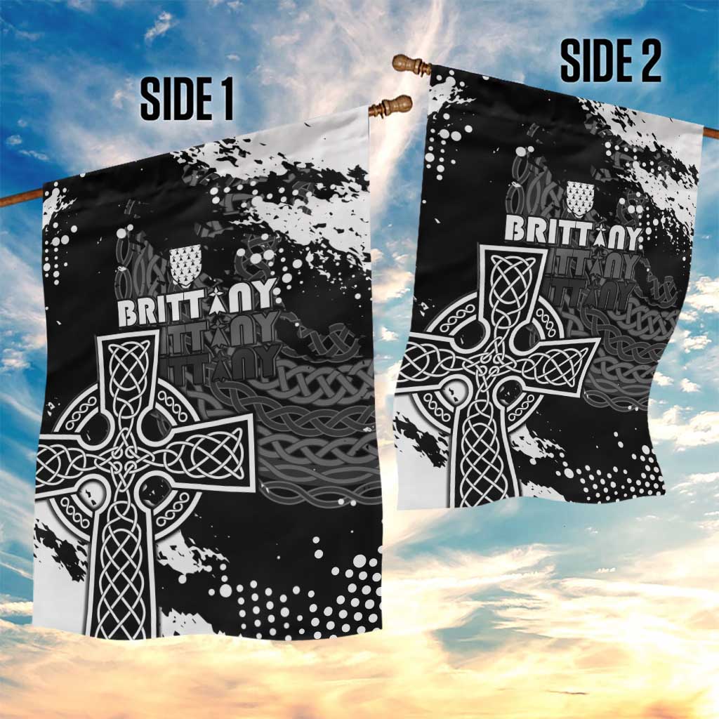 Brittany Celtic Cross Garden Flag With Celtic Knotwork - Wonder Print Shop