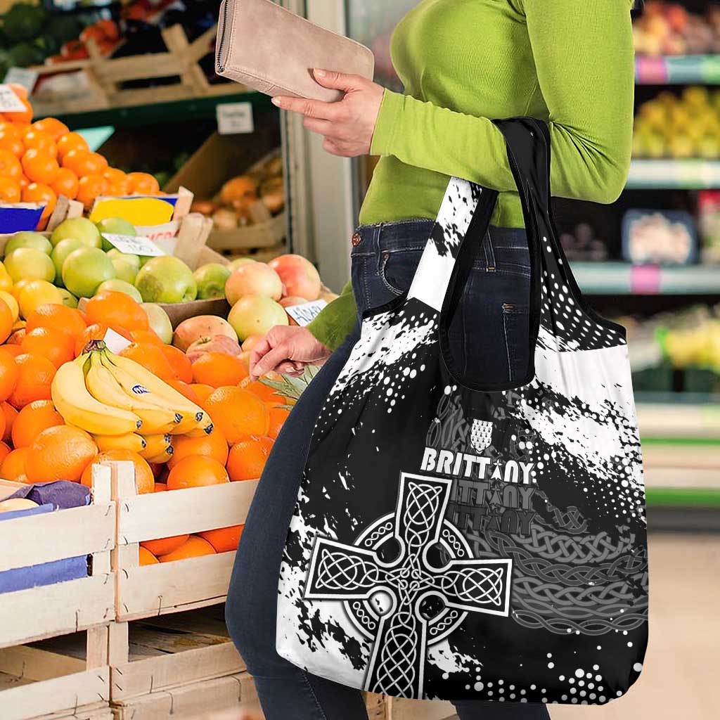 Brittany Celtic Cross Grocery Bag With Celtic Knotwork - Wonder Print Shop