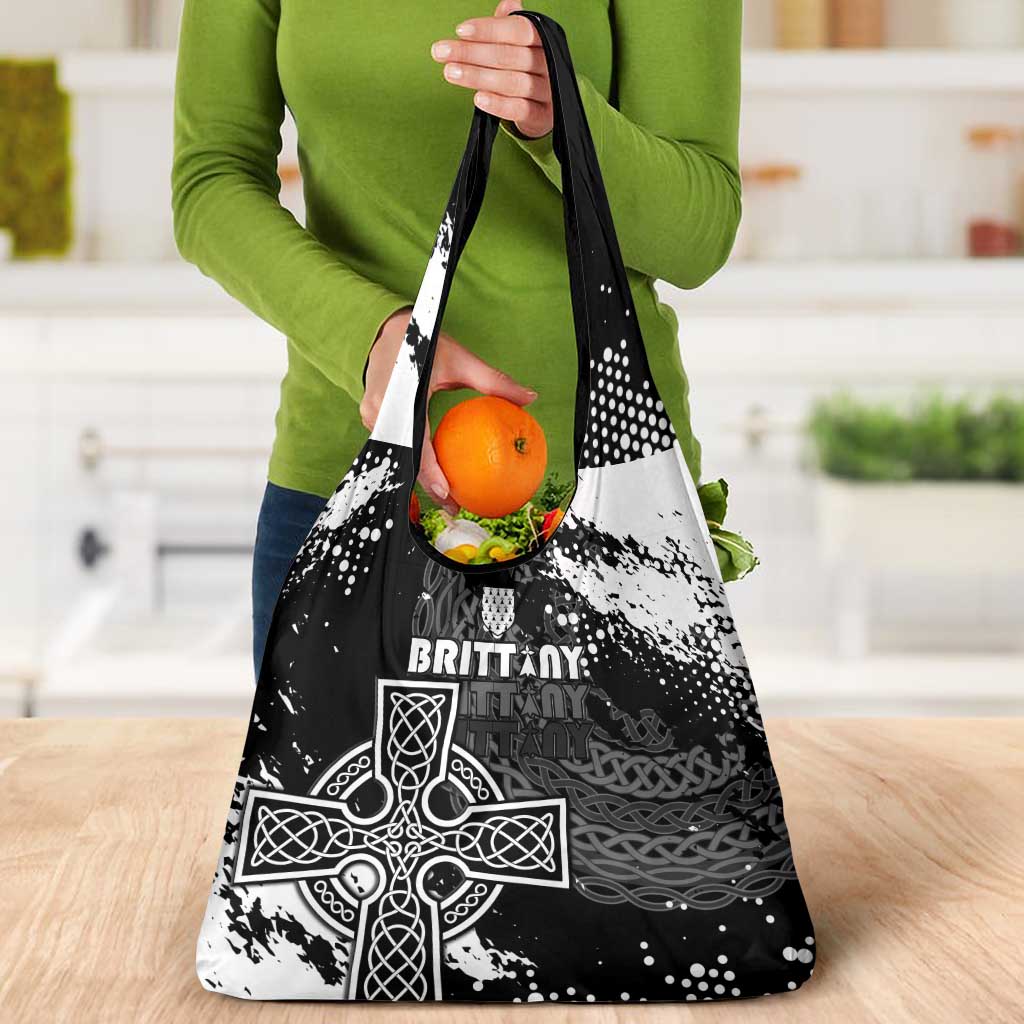 Brittany Celtic Cross Grocery Bag With Celtic Knotwork - Wonder Print Shop