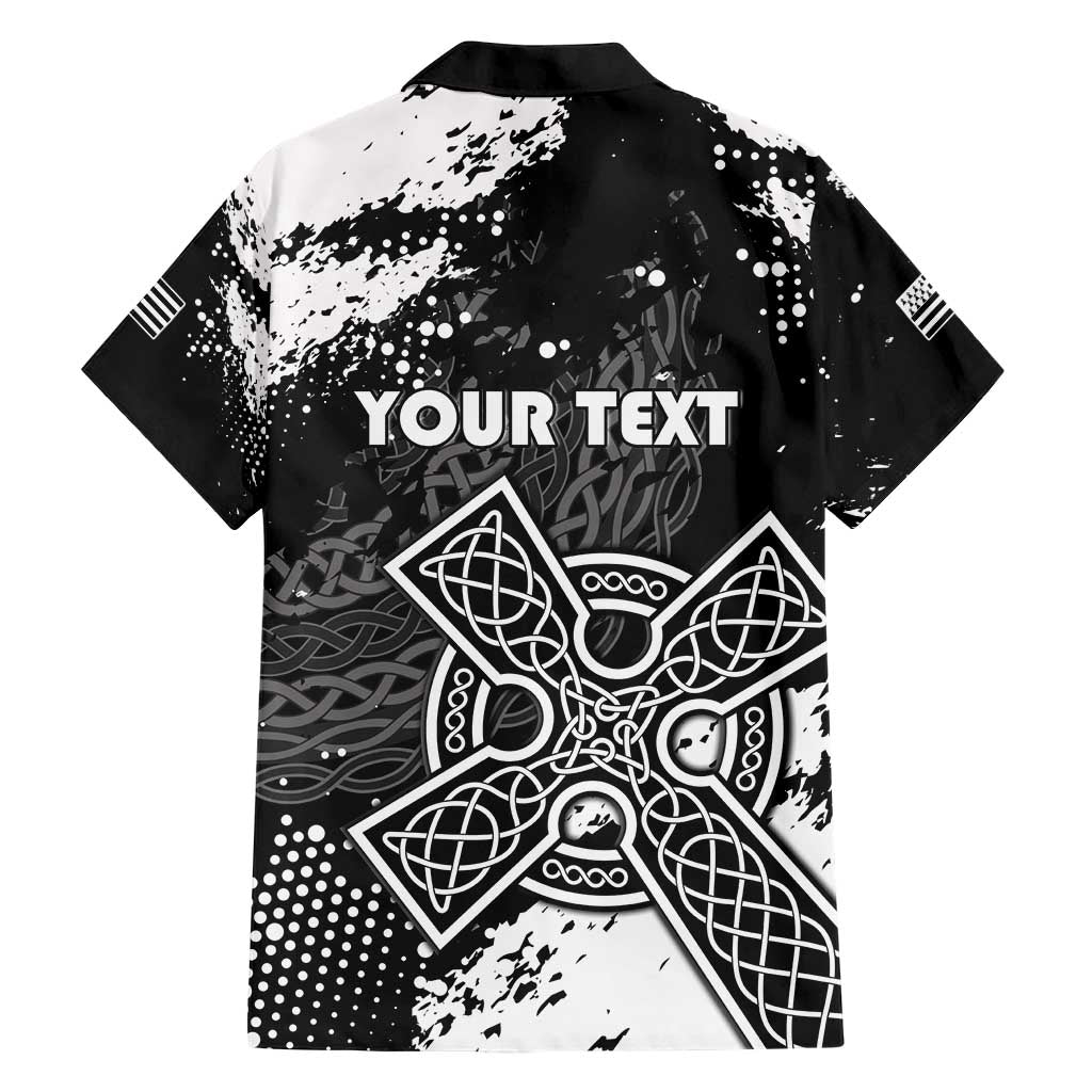 Personalized Brittany Celtic Cross Hawaiian Shirt With Celtic Knotwork - Wonder Print Shop