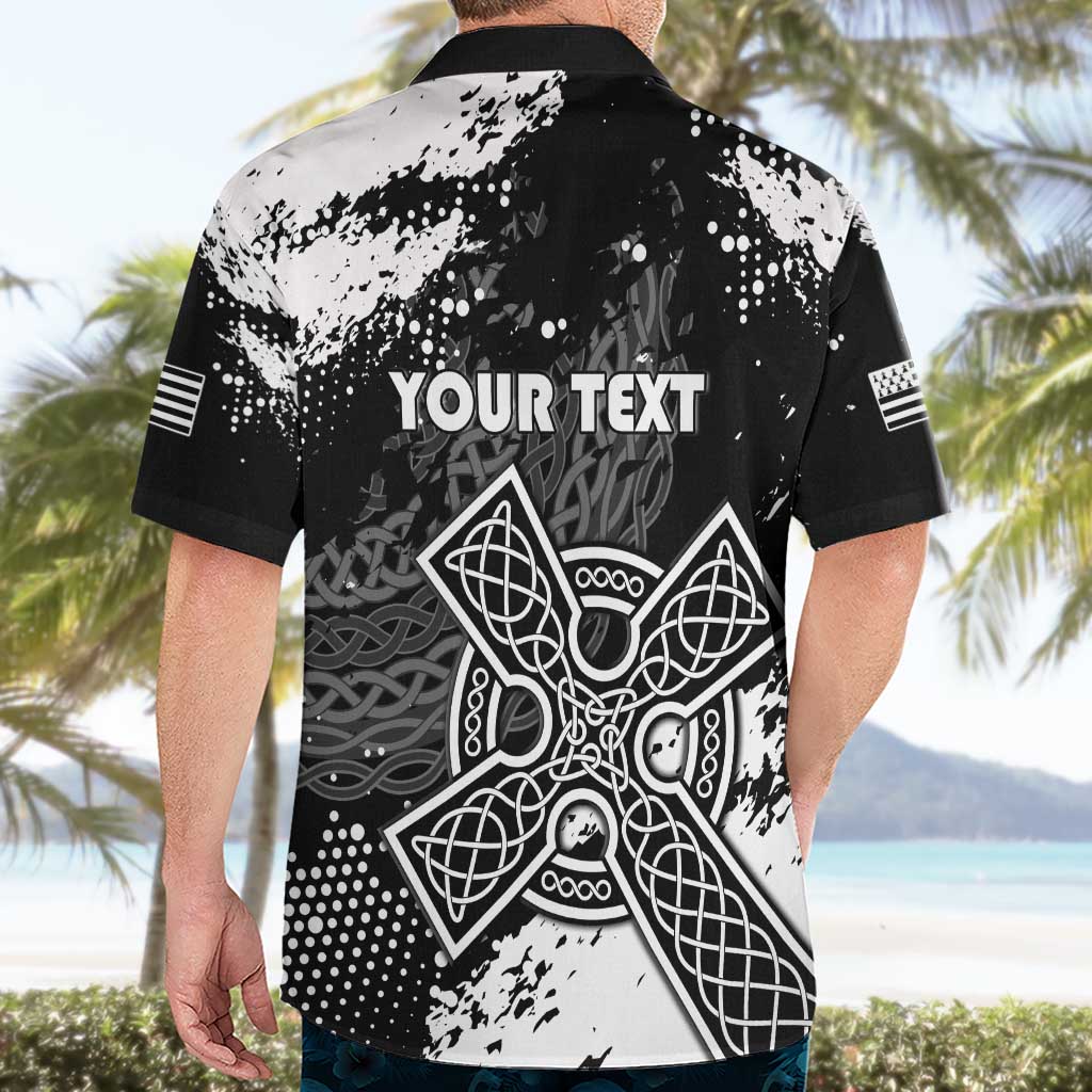 Personalized Brittany Celtic Cross Hawaiian Shirt With Celtic Knotwork - Wonder Print Shop