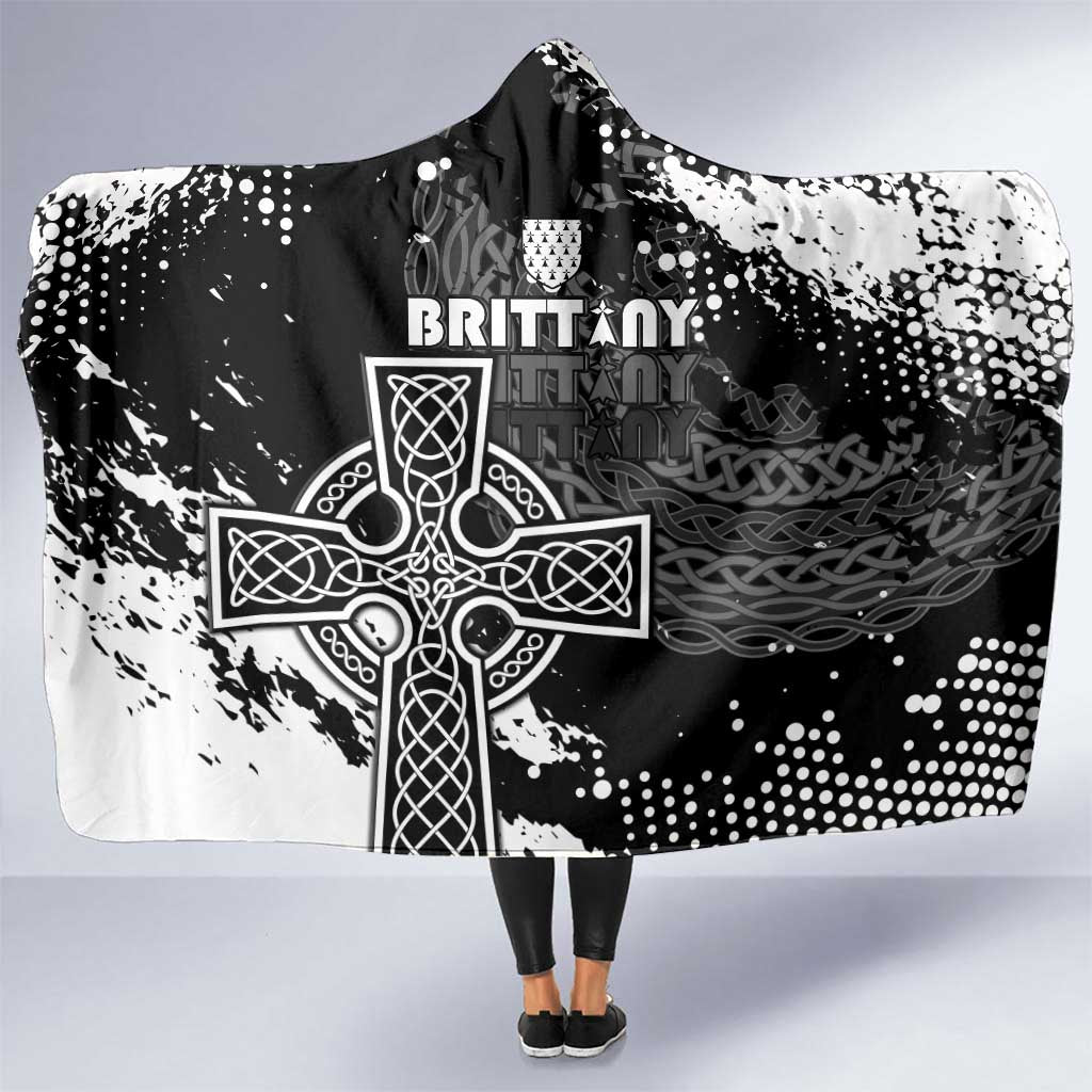 Brittany Celtic Cross Hooded Blanket With Celtic Knotwork - Wonder Print Shop