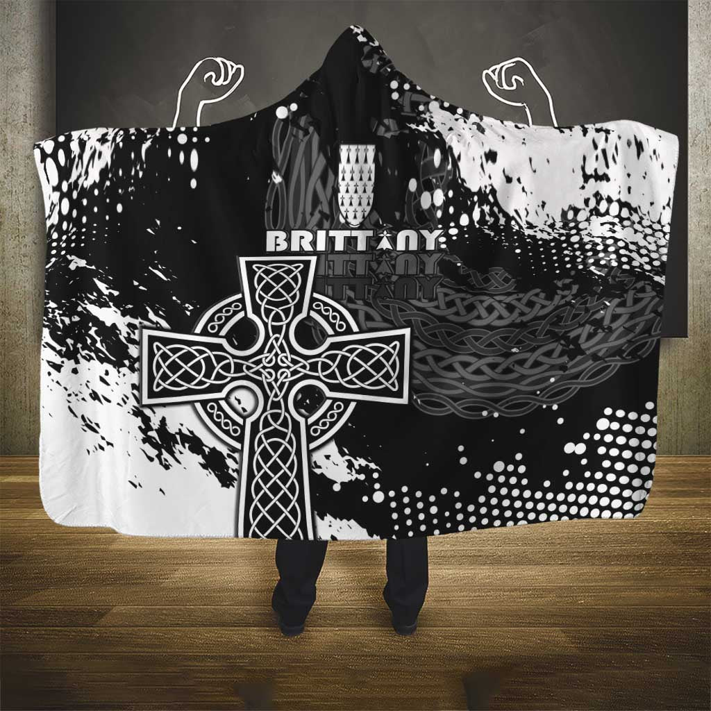 Brittany Celtic Cross Hooded Blanket With Celtic Knotwork - Wonder Print Shop