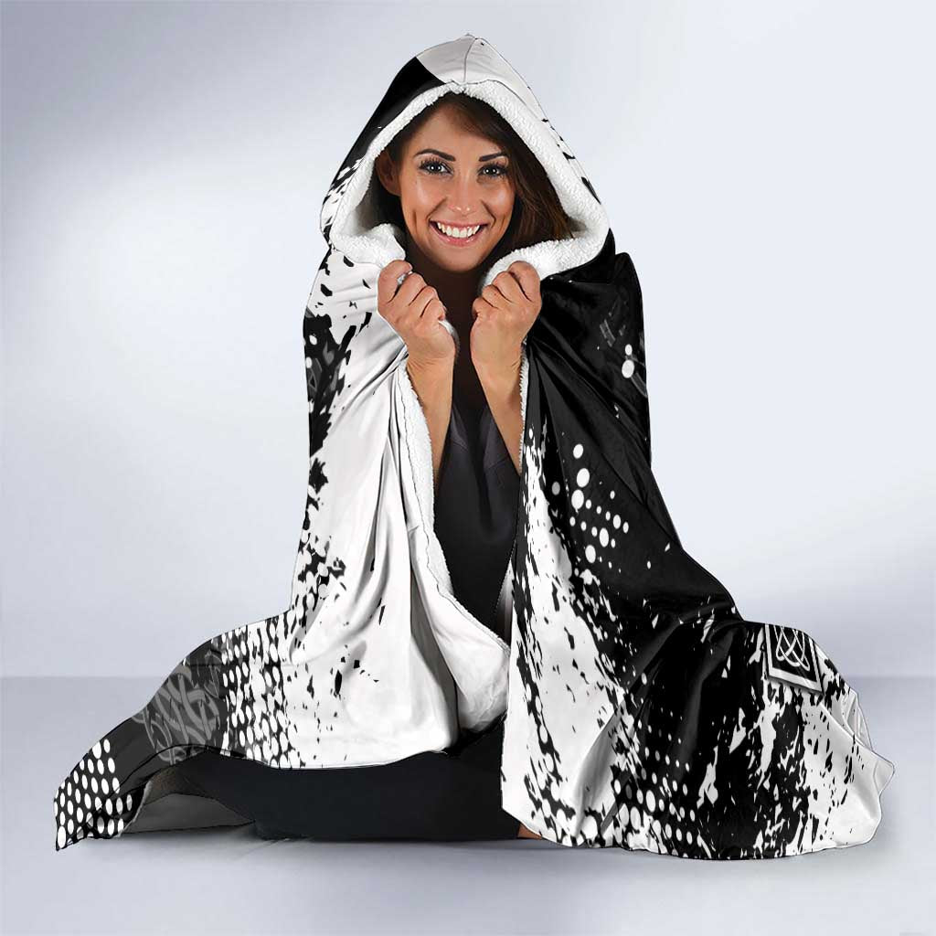 Brittany Celtic Cross Hooded Blanket With Celtic Knotwork - Wonder Print Shop