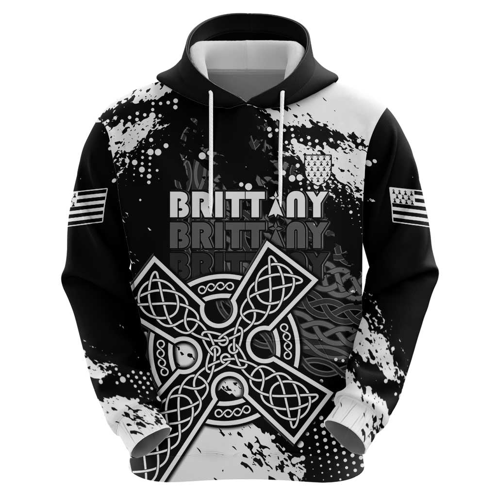 Personalized Brittany Celtic Cross Hoodie With Celtic Knotwork - Wonder Print Shop