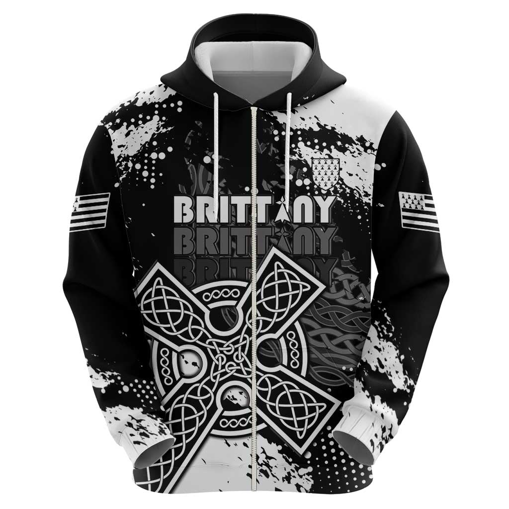 Personalized Brittany Celtic Cross Hoodie With Celtic Knotwork - Wonder Print Shop