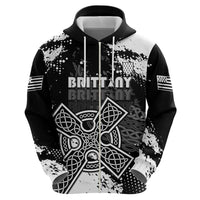 Personalized Brittany Celtic Cross Hoodie With Celtic Knotwork - Wonder Print Shop