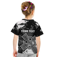 Personalized Brittany Celtic Cross Kid T Shirt With Celtic Knotwork - Wonder Print Shop