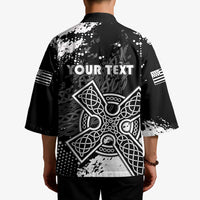 Personalized Brittany Celtic Cross Kimono With Celtic Knotwork - Wonder Print Shop