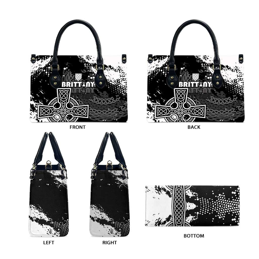 Brittany Celtic Cross Leather Bag With Celtic Knotwork - Wonder Print Shop