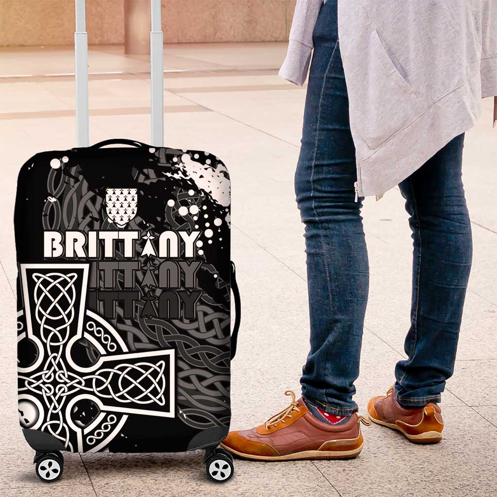 Brittany Celtic Cross Luggage Cover With Celtic Knotwork - Wonder Print Shop