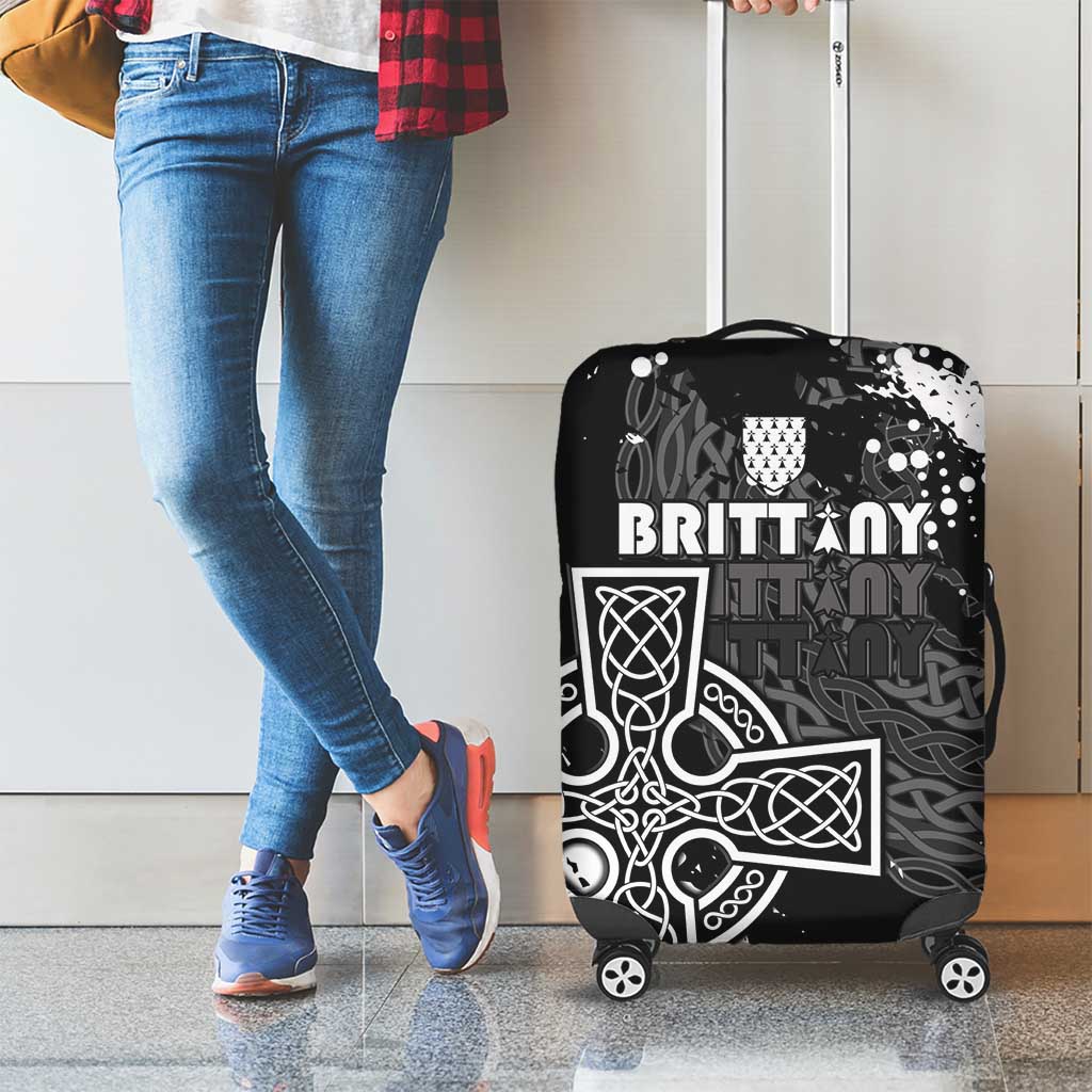Brittany Celtic Cross Luggage Cover With Celtic Knotwork - Wonder Print Shop