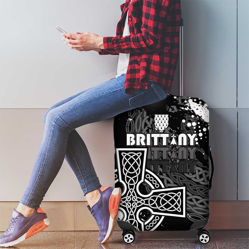 Brittany Celtic Cross Luggage Cover With Celtic Knotwork - Wonder Print Shop