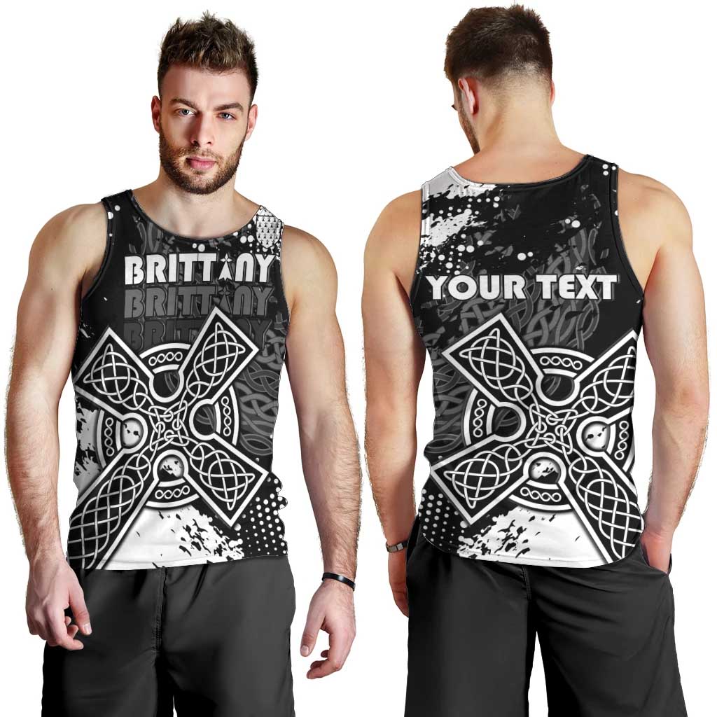 Personalized Brittany Celtic Cross Men Tank Top With Celtic Knotwork - Wonder Print Shop