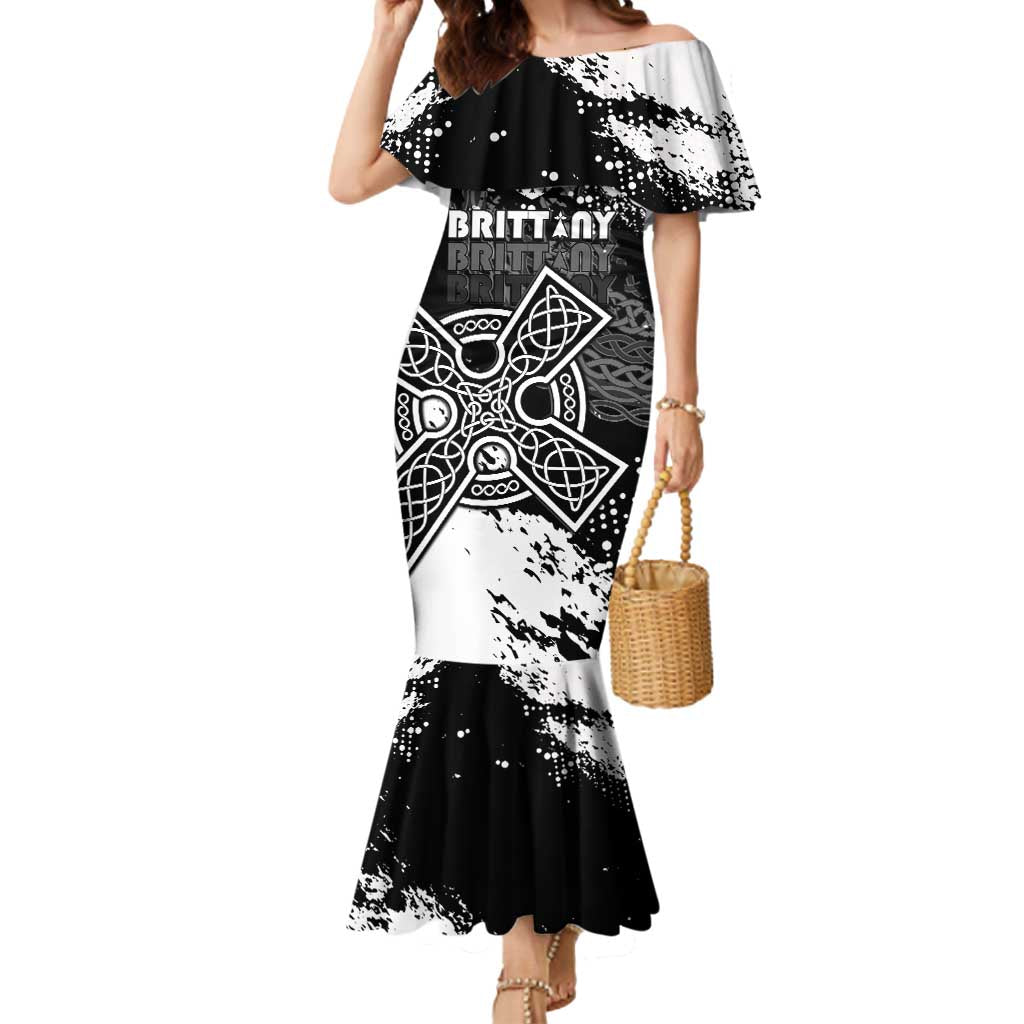 Personalized Brittany Celtic Cross Mermaid Dress With Celtic Knotwork - Wonder Print Shop