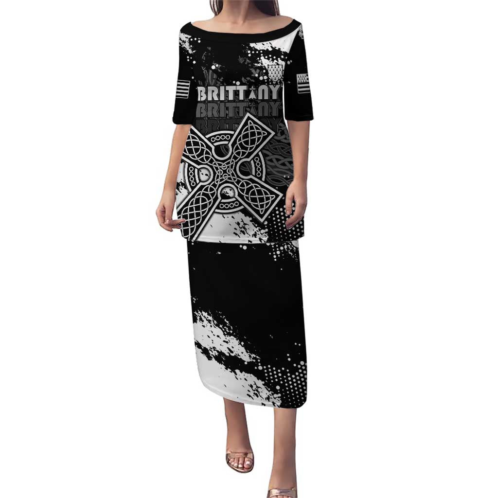 Personalized Brittany Celtic Cross Puletasi With Celtic Knotwork - Wonder Print Shop
