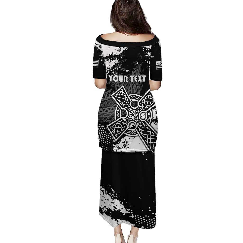 Personalized Brittany Celtic Cross Puletasi With Celtic Knotwork - Wonder Print Shop