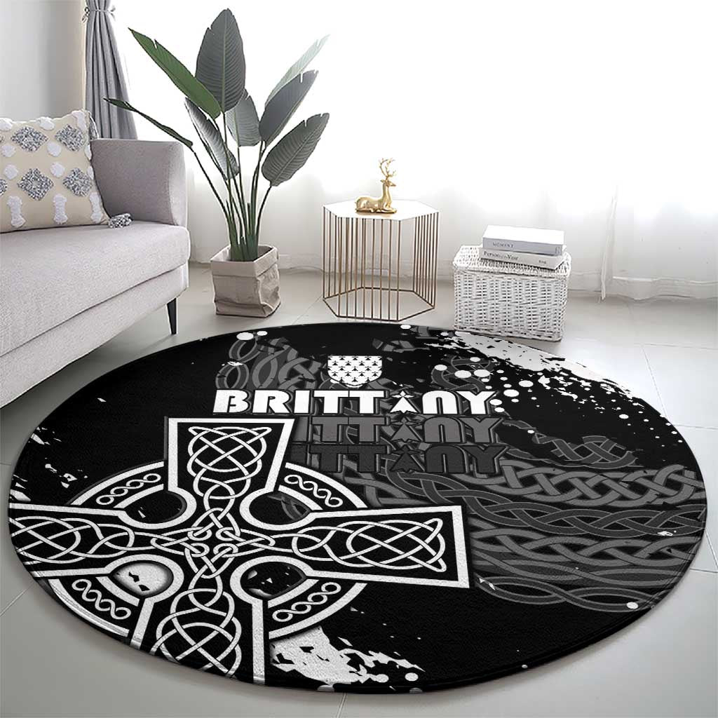 Brittany Celtic Cross Round Carpet With Celtic Knotwork - Wonder Print Shop