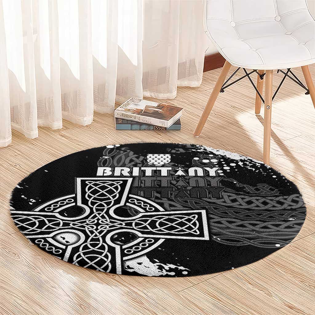 Brittany Celtic Cross Round Carpet With Celtic Knotwork - Wonder Print Shop