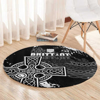 Brittany Celtic Cross Round Carpet With Celtic Knotwork - Wonder Print Shop