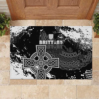Brittany Celtic Cross Rubber Doormat With Celtic Knotwork - Wonder Print Shop