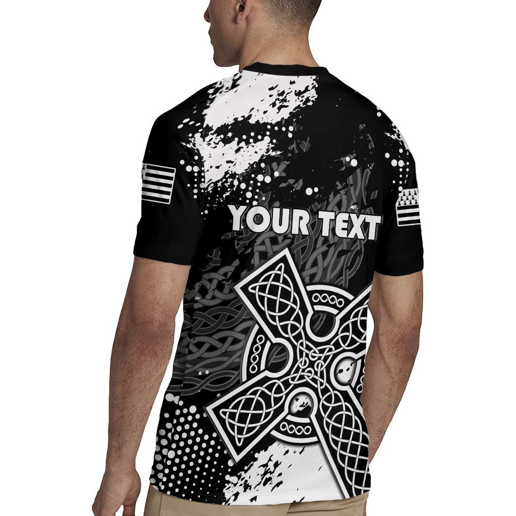 Personalized Brittany Celtic Cross Rugby Jersey With Celtic Knotwork - Wonder Print Shop