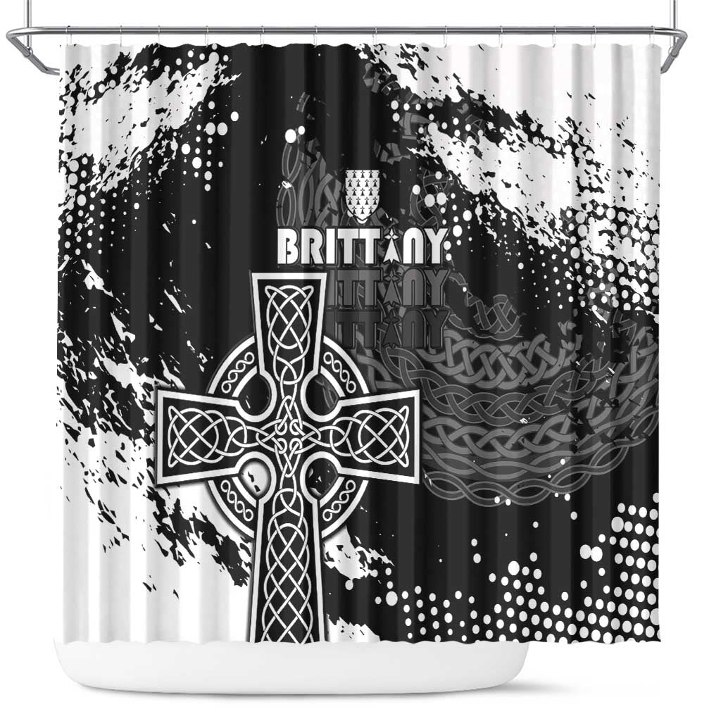 Brittany Celtic Cross Shower Curtain With Celtic Knotwork - Wonder Print Shop