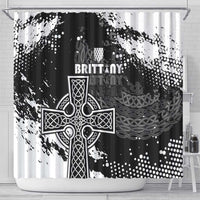 Brittany Celtic Cross Shower Curtain With Celtic Knotwork - Wonder Print Shop