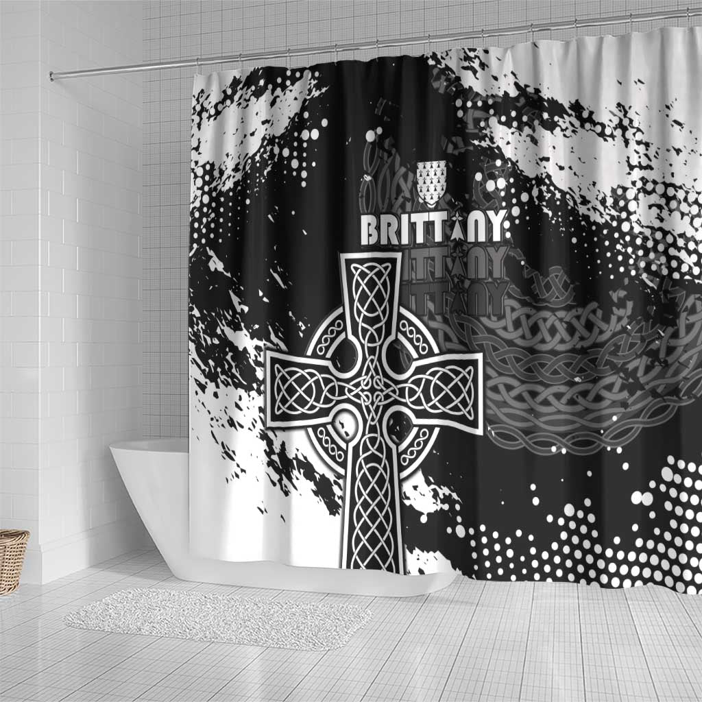 Brittany Celtic Cross Shower Curtain With Celtic Knotwork - Wonder Print Shop