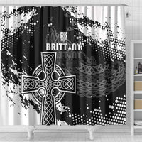 Brittany Celtic Cross Shower Curtain With Celtic Knotwork - Wonder Print Shop