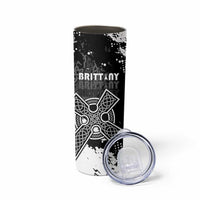 Personalized Brittany Celtic Cross Skinny Tumbler With Celtic Knotwork - Wonder Print Shop