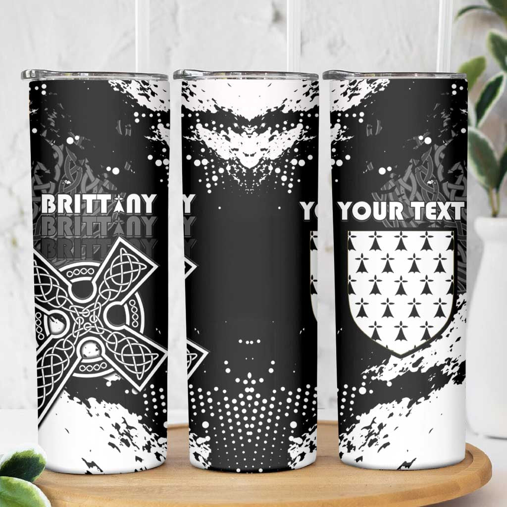 Personalized Brittany Celtic Cross Skinny Tumbler With Celtic Knotwork - Wonder Print Shop