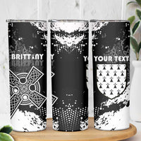 Personalized Brittany Celtic Cross Skinny Tumbler With Celtic Knotwork - Wonder Print Shop