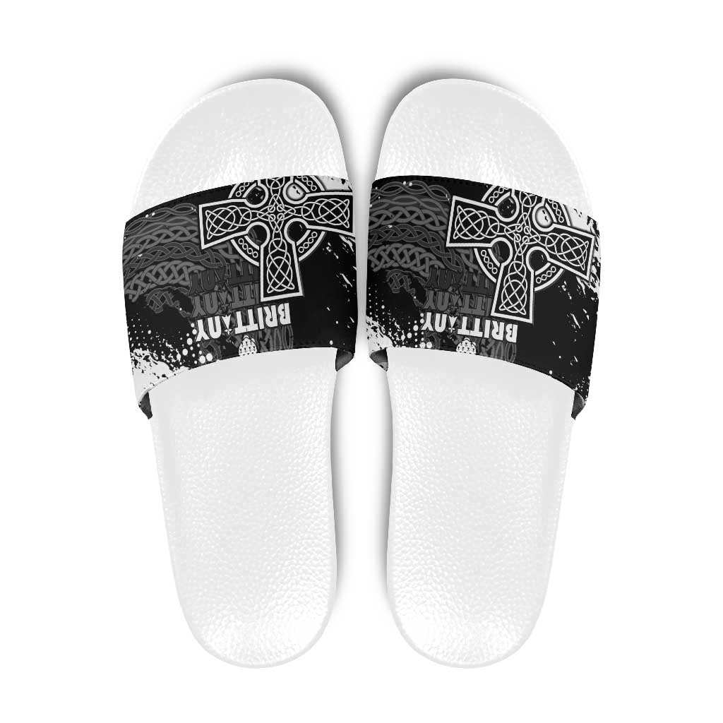 Brittany Celtic Cross Slide Sandals With Celtic Knotwork - Wonder Print Shop