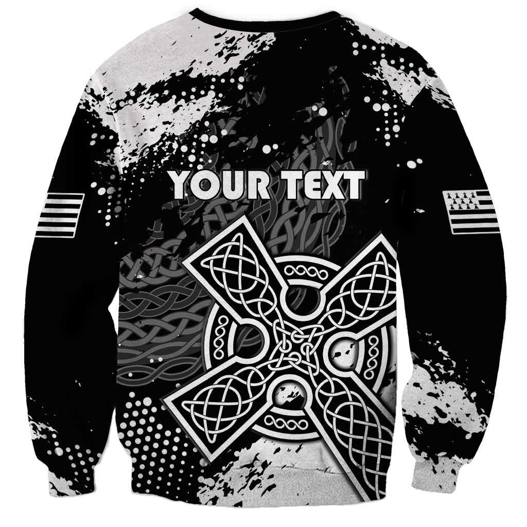 Personalized Brittany Celtic Cross Sweatshirt With Celtic Knotwork - Wonder Print Shop
