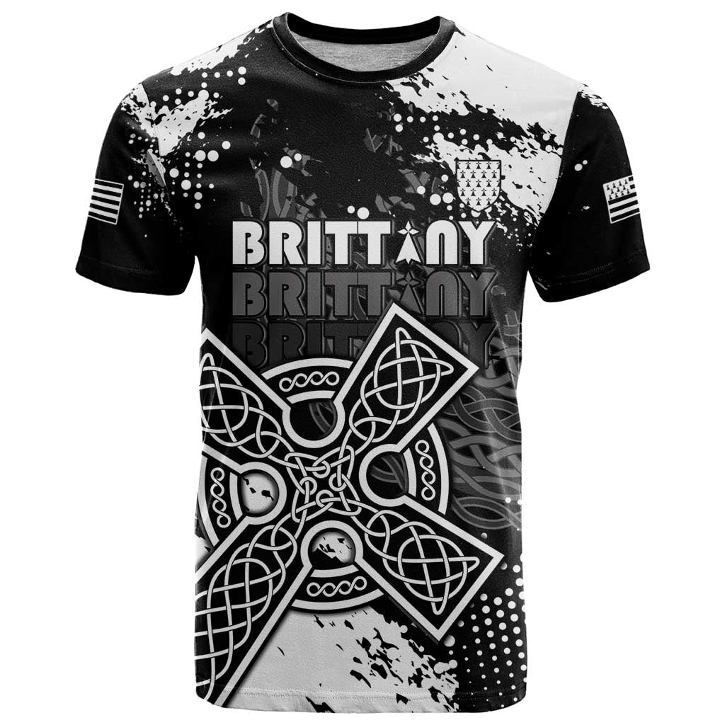 Personalized Brittany Celtic Cross T Shirt With Celtic Knotwork - Wonder Print Shop