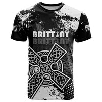 Personalized Brittany Celtic Cross T Shirt With Celtic Knotwork - Wonder Print Shop