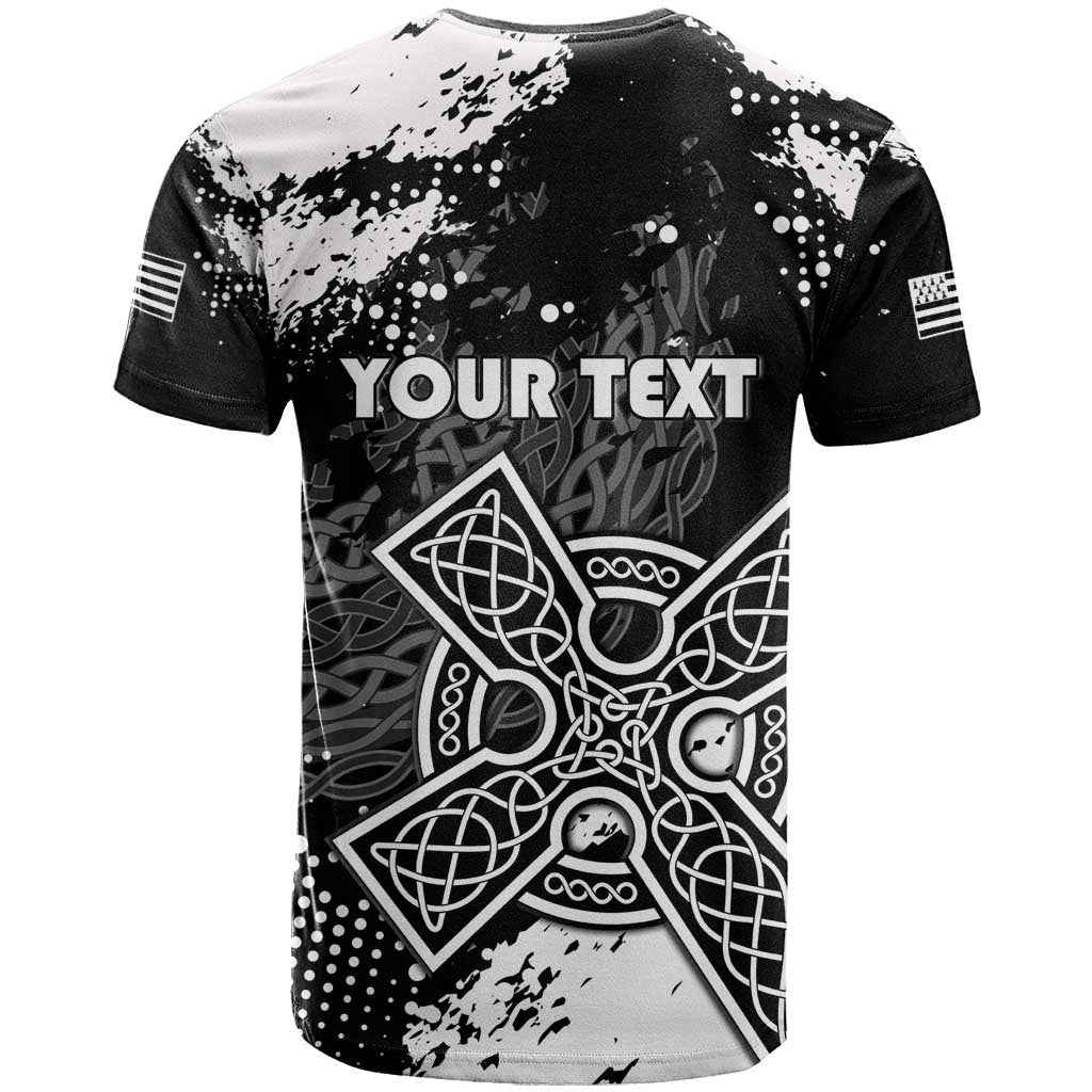 Personalized Brittany Celtic Cross T Shirt With Celtic Knotwork - Wonder Print Shop